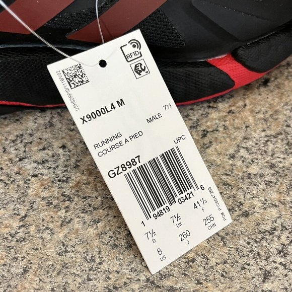 Adidas X9000L4‎ ‘Chinese New Year’ Black Red GZ8987 Men Size 8 - Picture 11 of 12